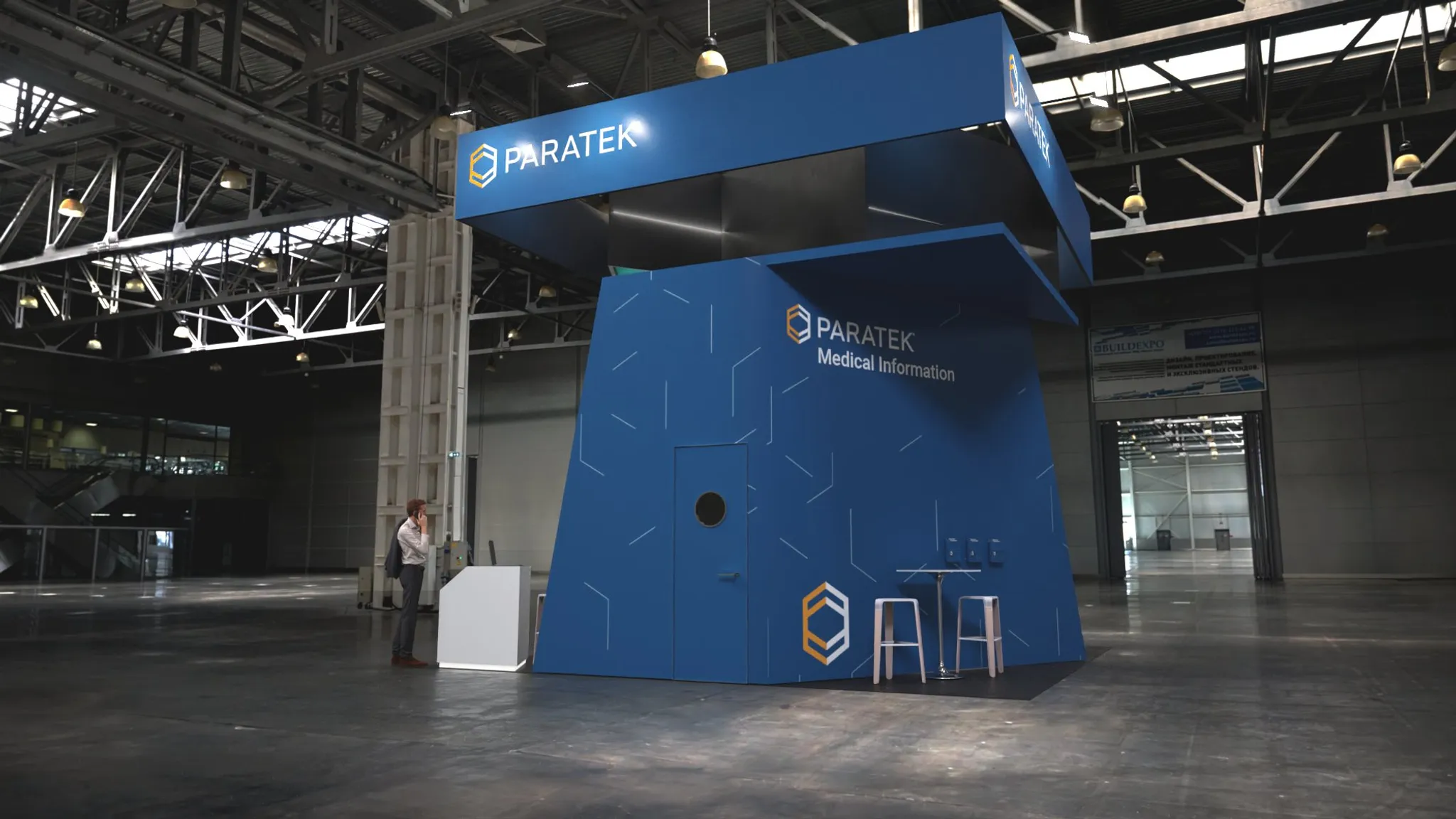 20x20 Island booth design by Reaction Space